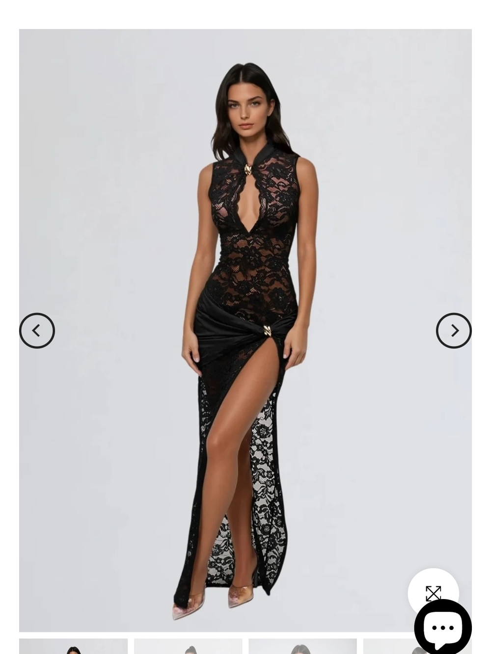 Eustace Sleeveless Lace Maxi Dress In Black